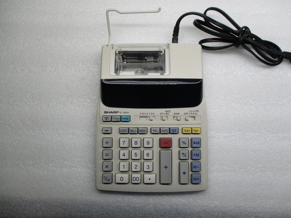 Sharp EL-1801V 12 Digit Ink Printing Calculator