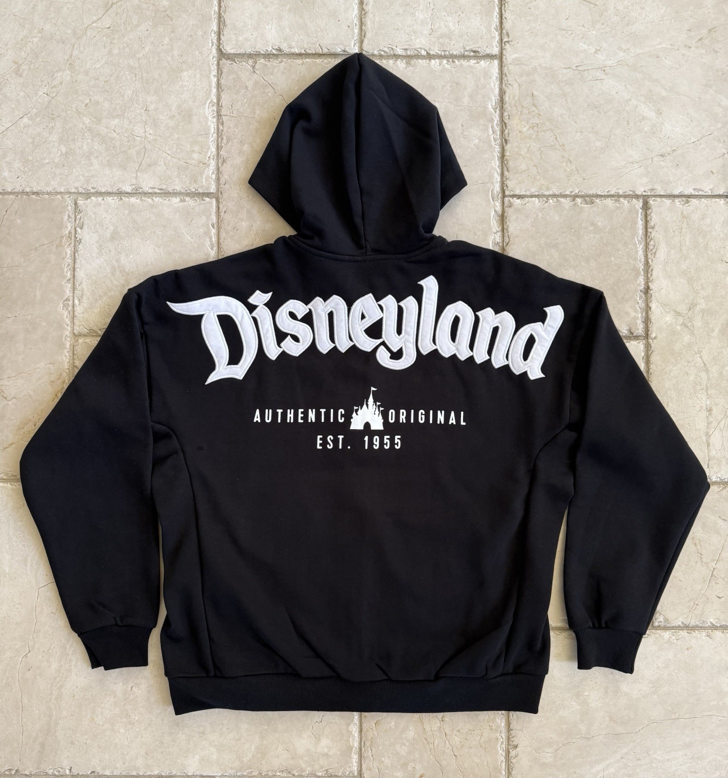 🔥Disney Parks - DISNEYLAND Logo - Zip Hoodie - Black - M💥