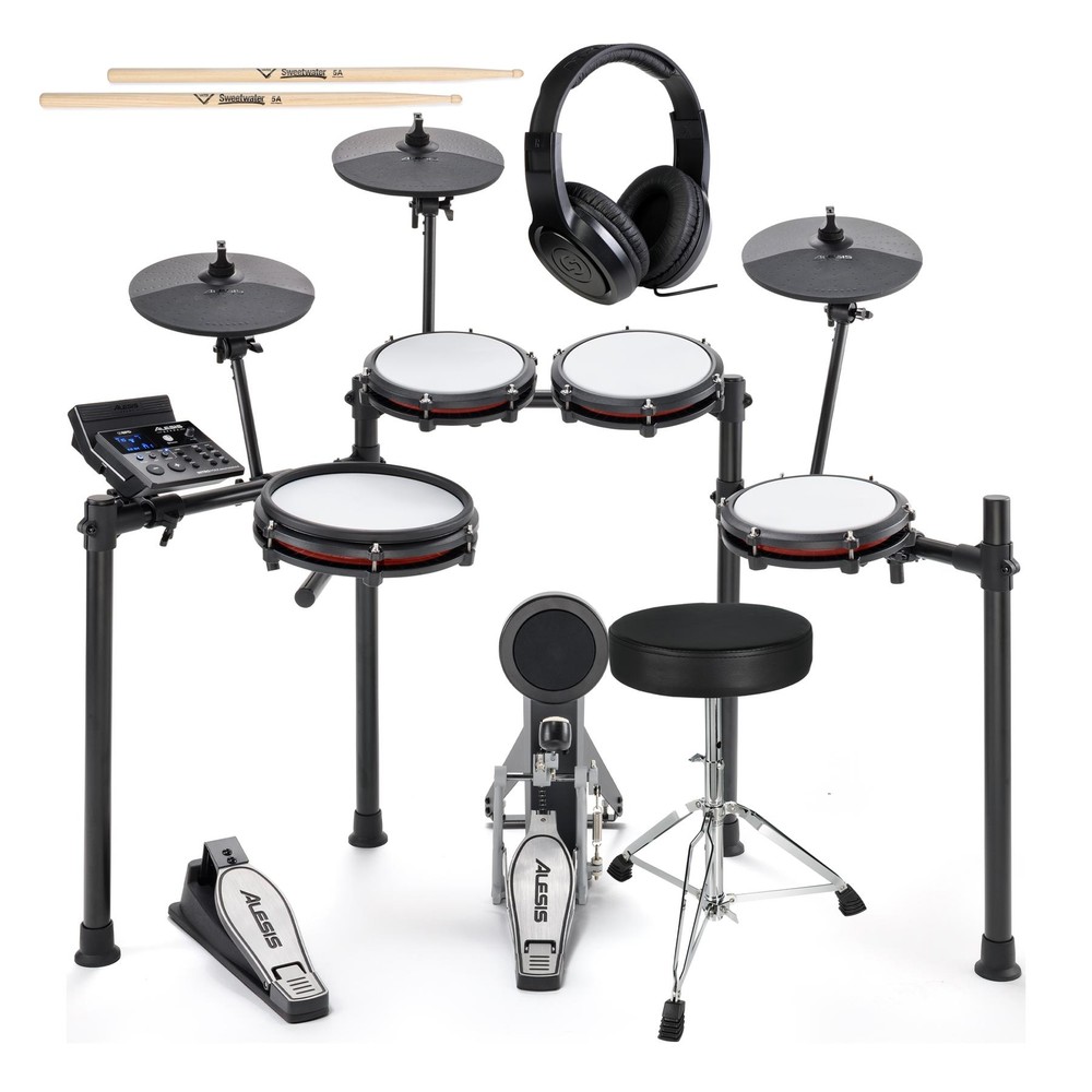 Alesis Nitro Max Mesh Electronic Drum Set Essentials Bundle