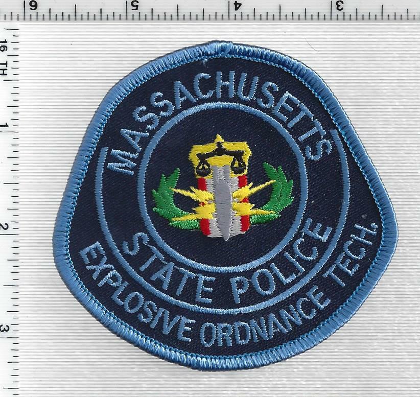 State Police (Massachusetts) 2nd Issue Explosive Ordinance Tech Shoulder Patch