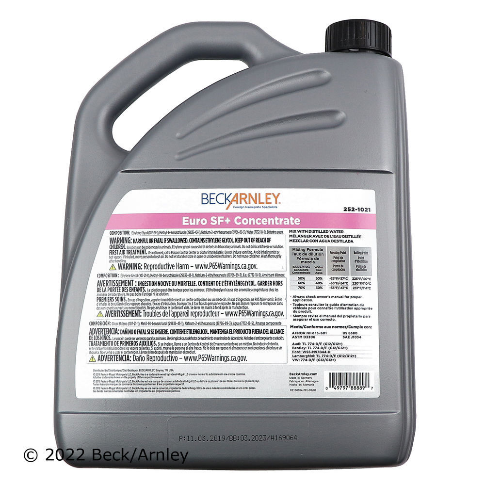 Anti-Freeze Beck/Arnley 252-1021