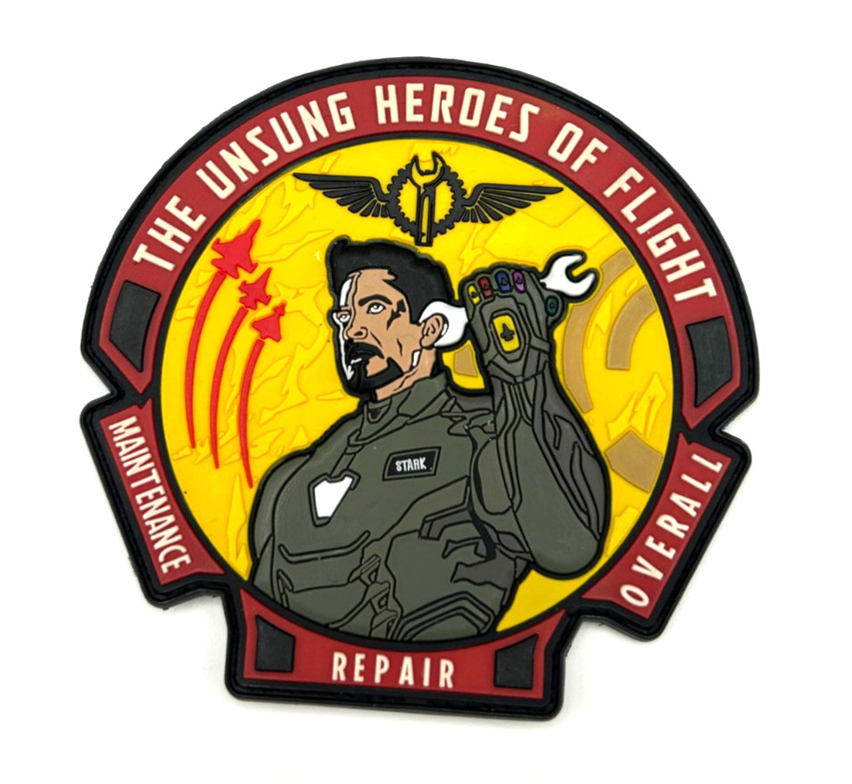 AIRCRAFT MAINTENANCE ENGINEER-STARK-AVENGERS- HIGH QUALITY PVC PATCH