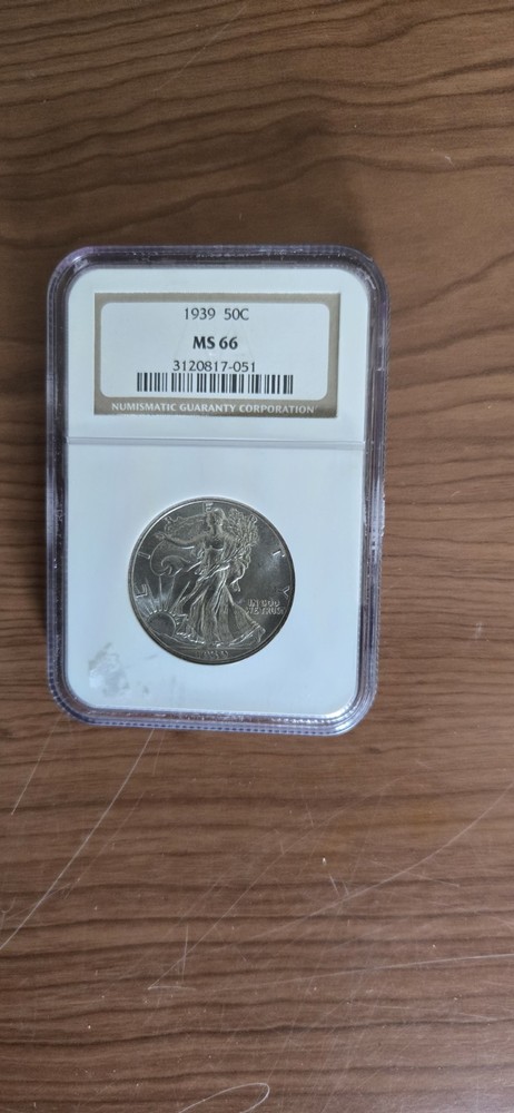1939 Walking Liberty Half Dollar MS66