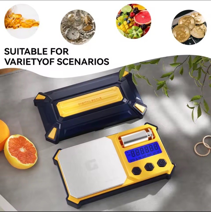 Digital Scale 300g x 0.01g LCD Stainless Steel Multi Unit Tare Function Kitchen