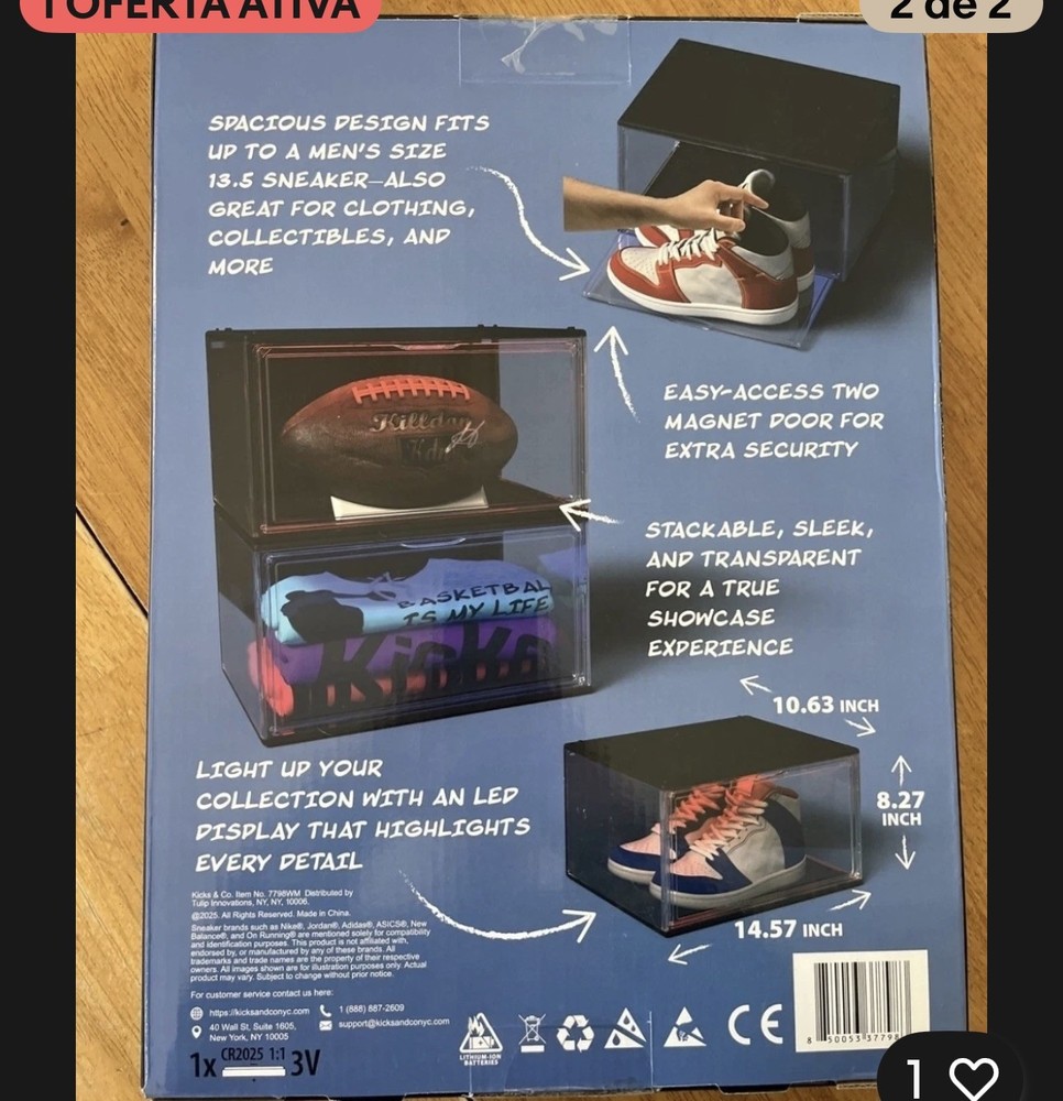 Kicks & Co Stackable Sneaker & Storage LED Display Box