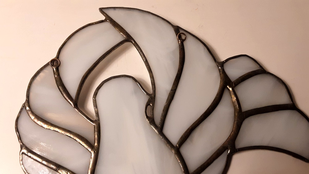 Stained Glass Dove Window Hanging