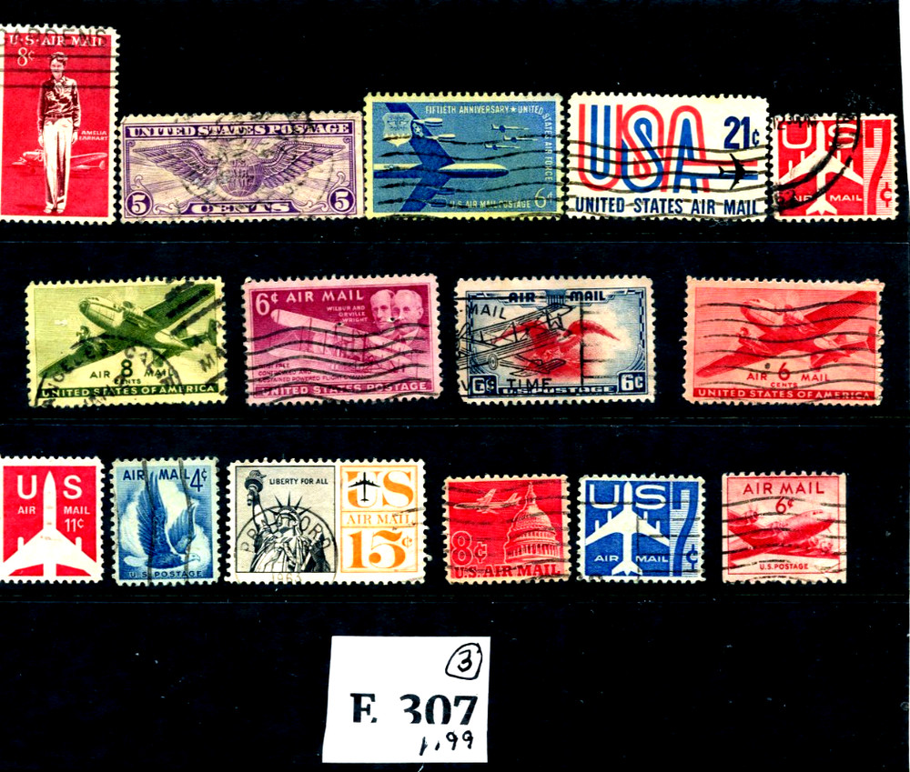 US Airmail stamps Lot E 307