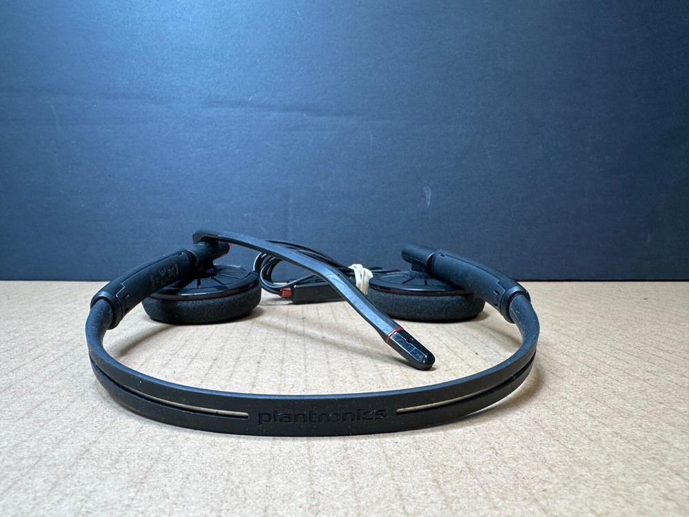 Plantronics Headset C320 Blackwire Wired USB Tested WORKING