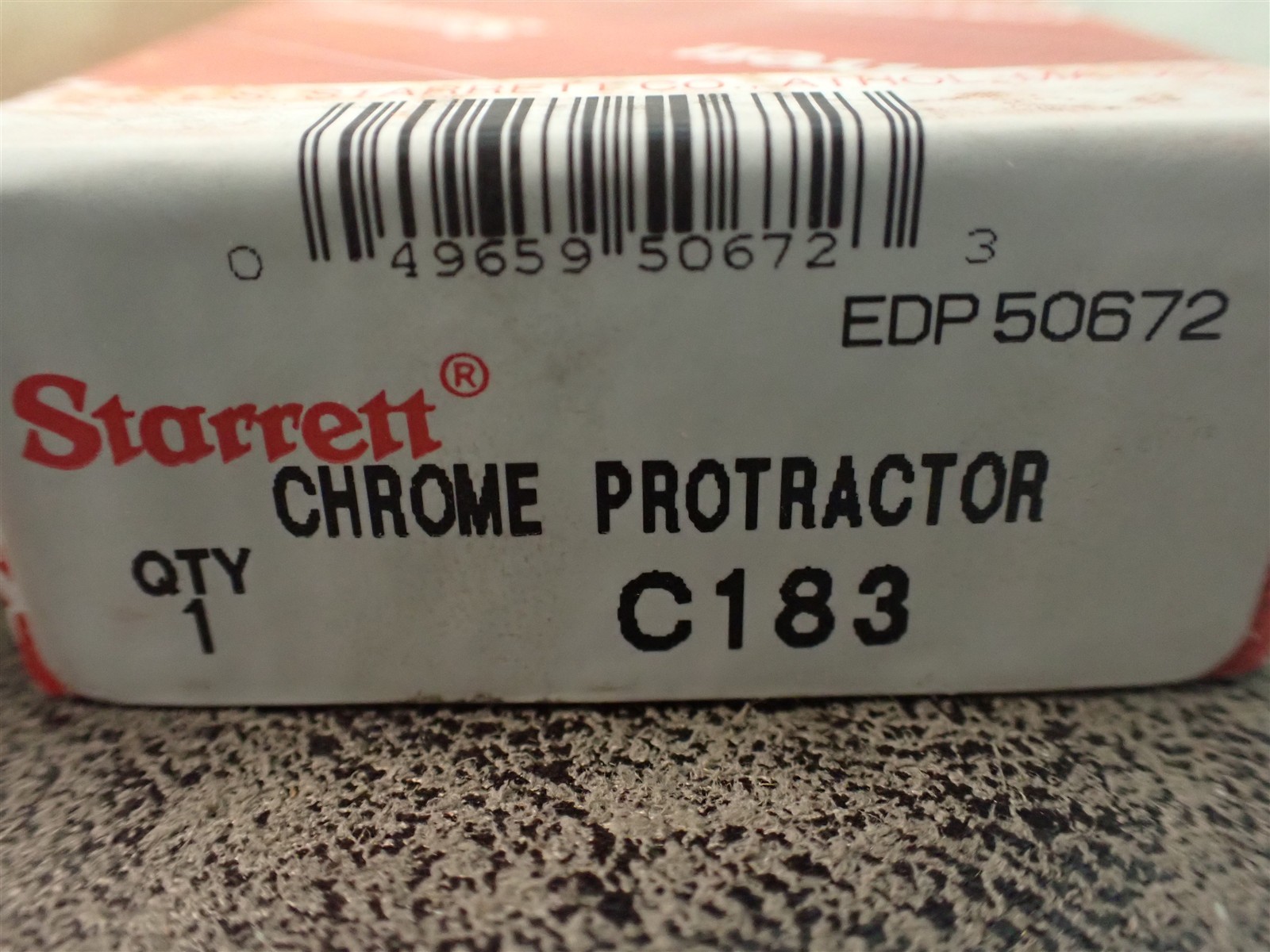 NEW Starrett 50672 Steel Protractor C183 6" 0-180 Degree (BN141)