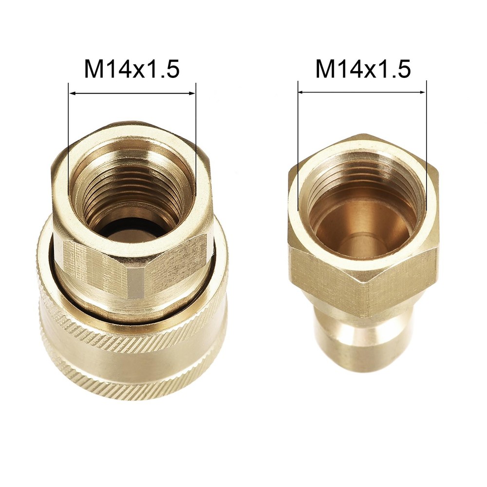 Brass Quick Connectors Set M14x1.5 Female Thread