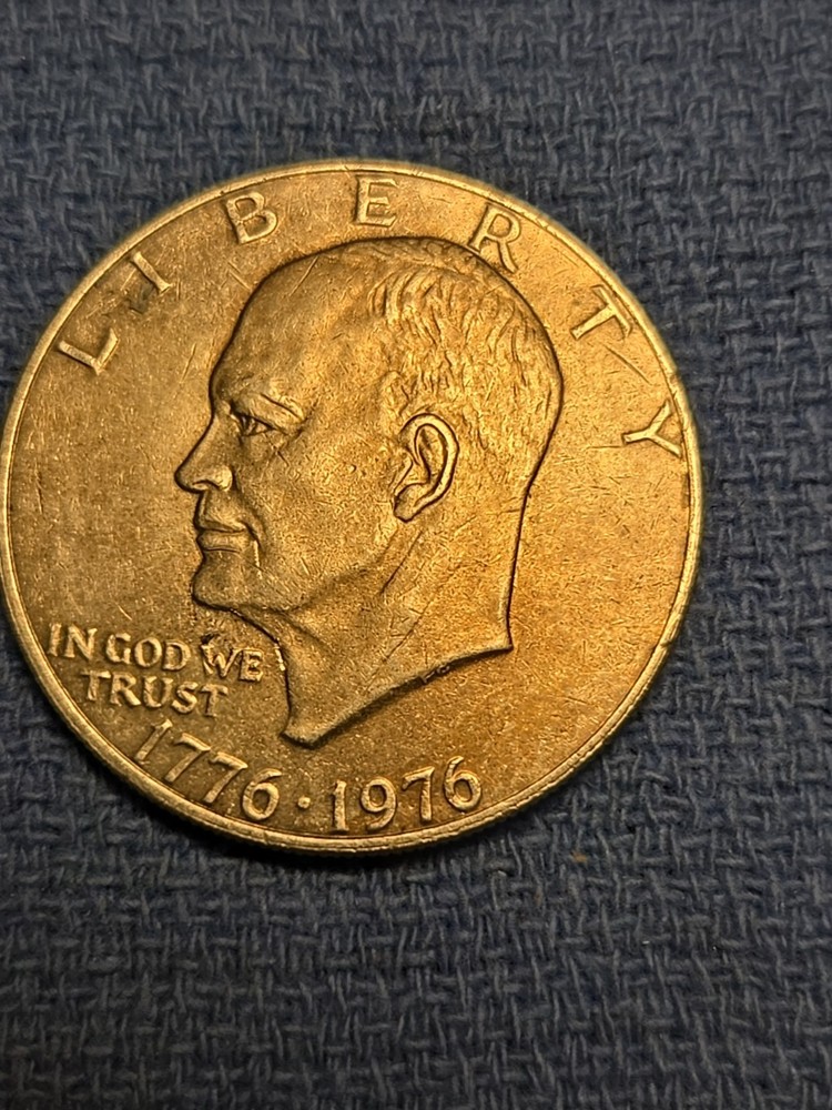 Two Bicentennial Eisenhower $1. D, No Mint Mark.