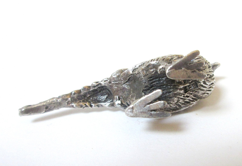 Vintage Miniature Sterling Silver Pheasant England