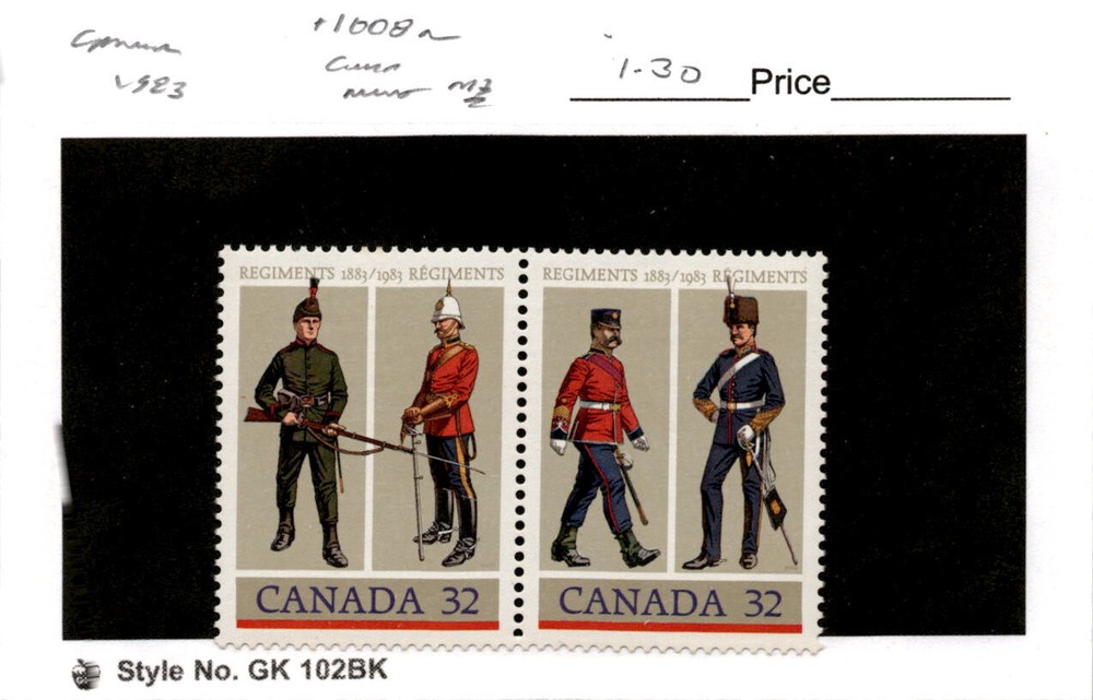Canada, Postage Stamp, #1008a Mint NH, 1983 Army Uniforms (AC)
