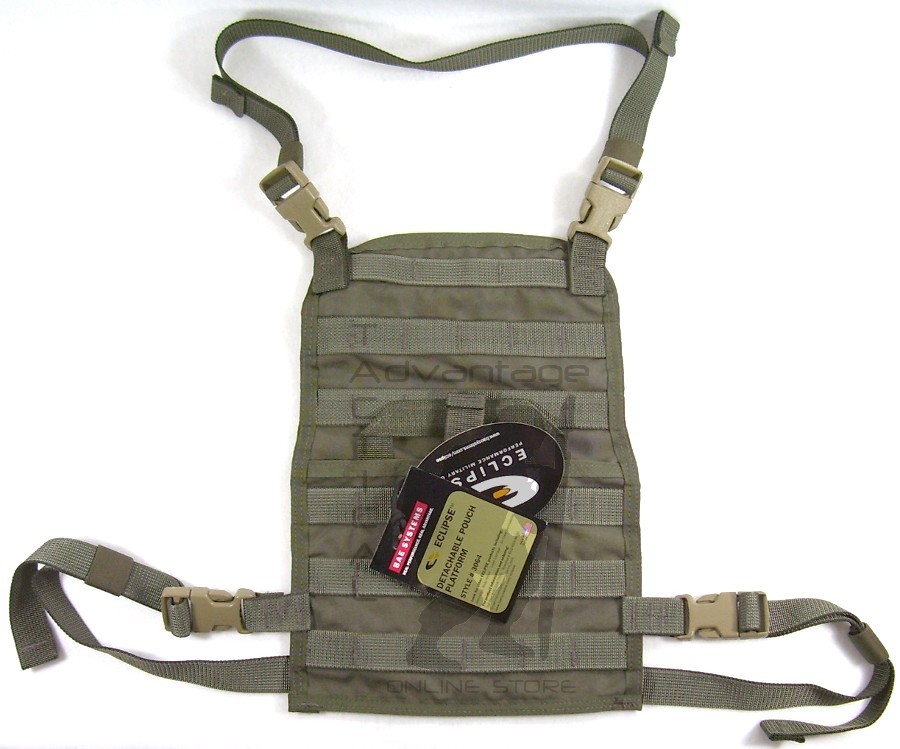 BAE Systems ECLiPSE Foldable Chest Rig MOLLE Platform - ranger green V2