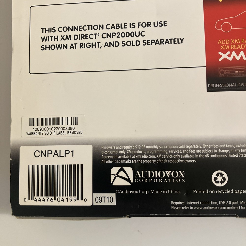 XMDirect2 Alpine Connection Cable