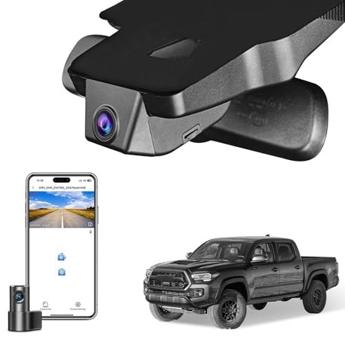 Front 4K & Rear 1080P Dash Cam for Toyota Tacoma 2018-23 Tacoma & Hybrid 2024-26