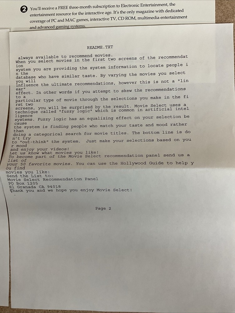 Movie Select The Intelligent Guide By Paramount Interactive Big Box PC