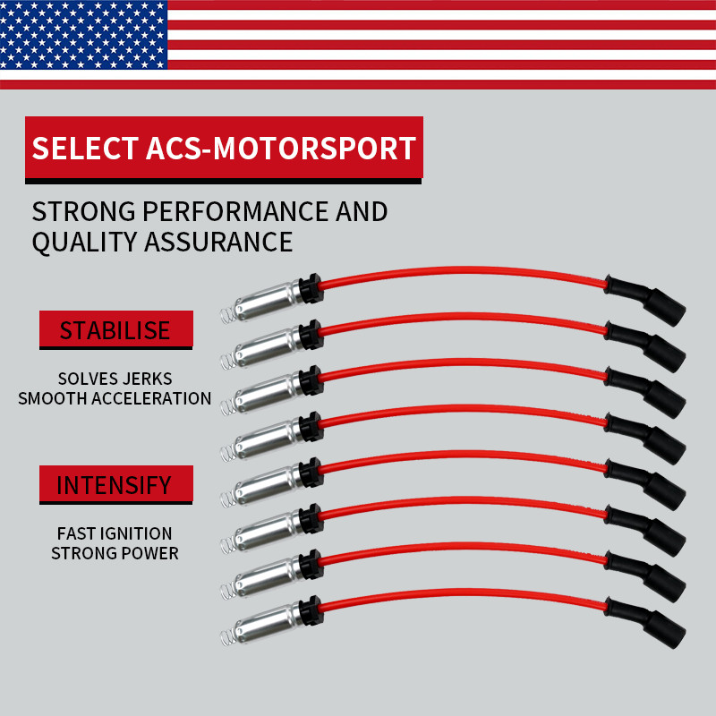 8X OEM Ignition Coil & Spark Plugs & Wire & w/plugs For Chevy GMC 5.3 6.2L UF413