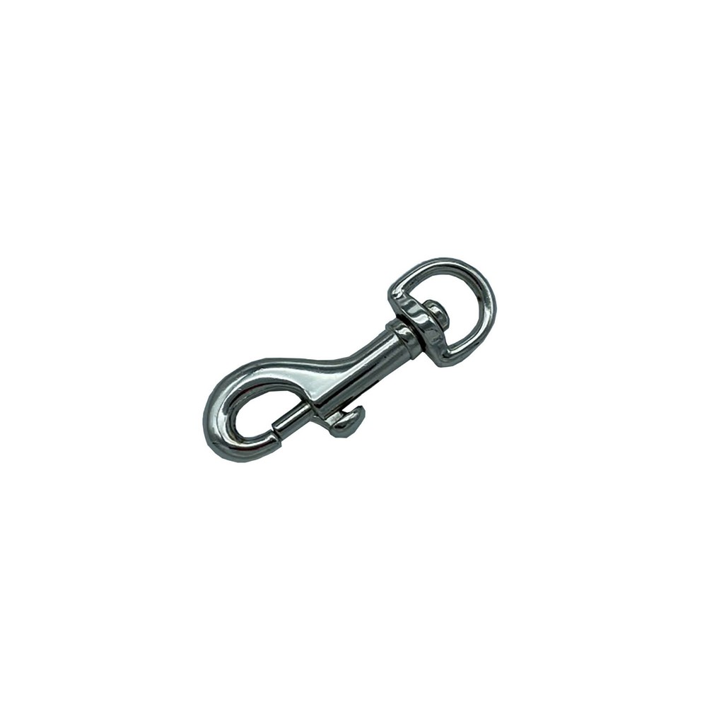 CL Solid Die Cast SMALL Swivel Trigger Hook (12mm Round Eye) Nickel Plated