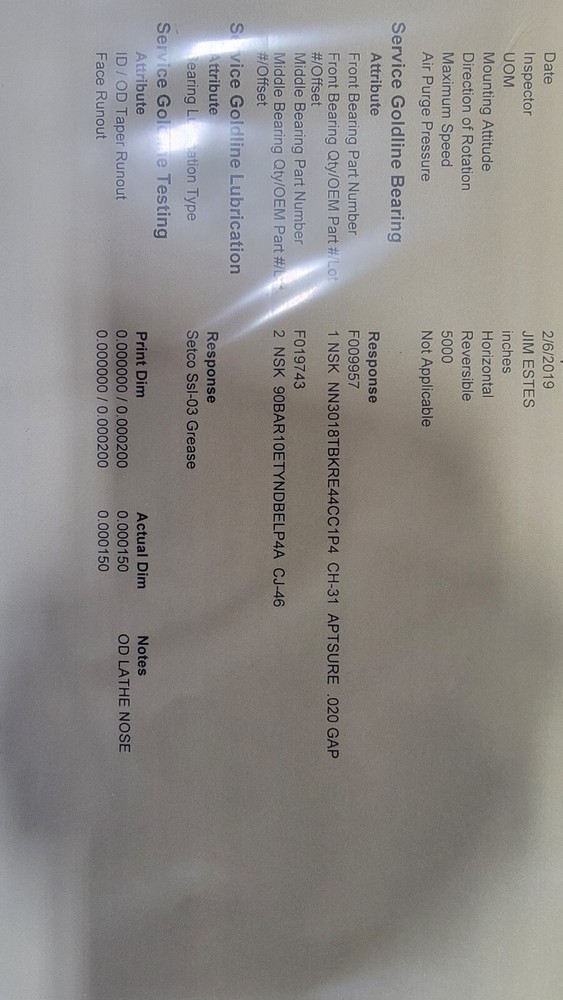 Rebuilt Spindle DL-151