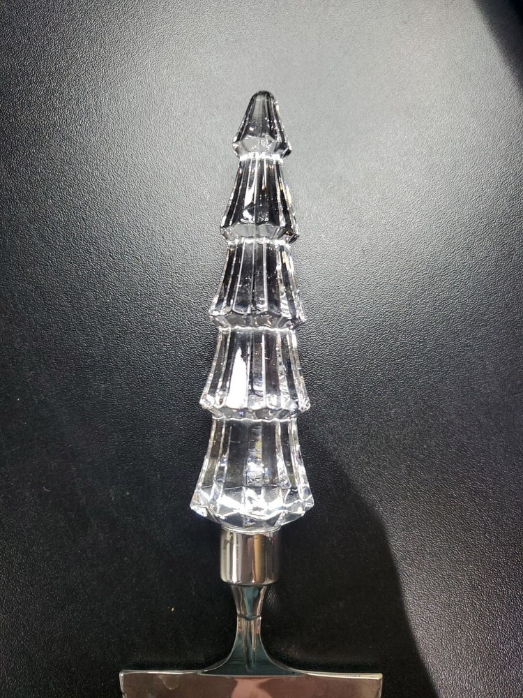 Mikasa Starshine Silver & Crystal Pie Server Cake Server Christmas Tree Shape