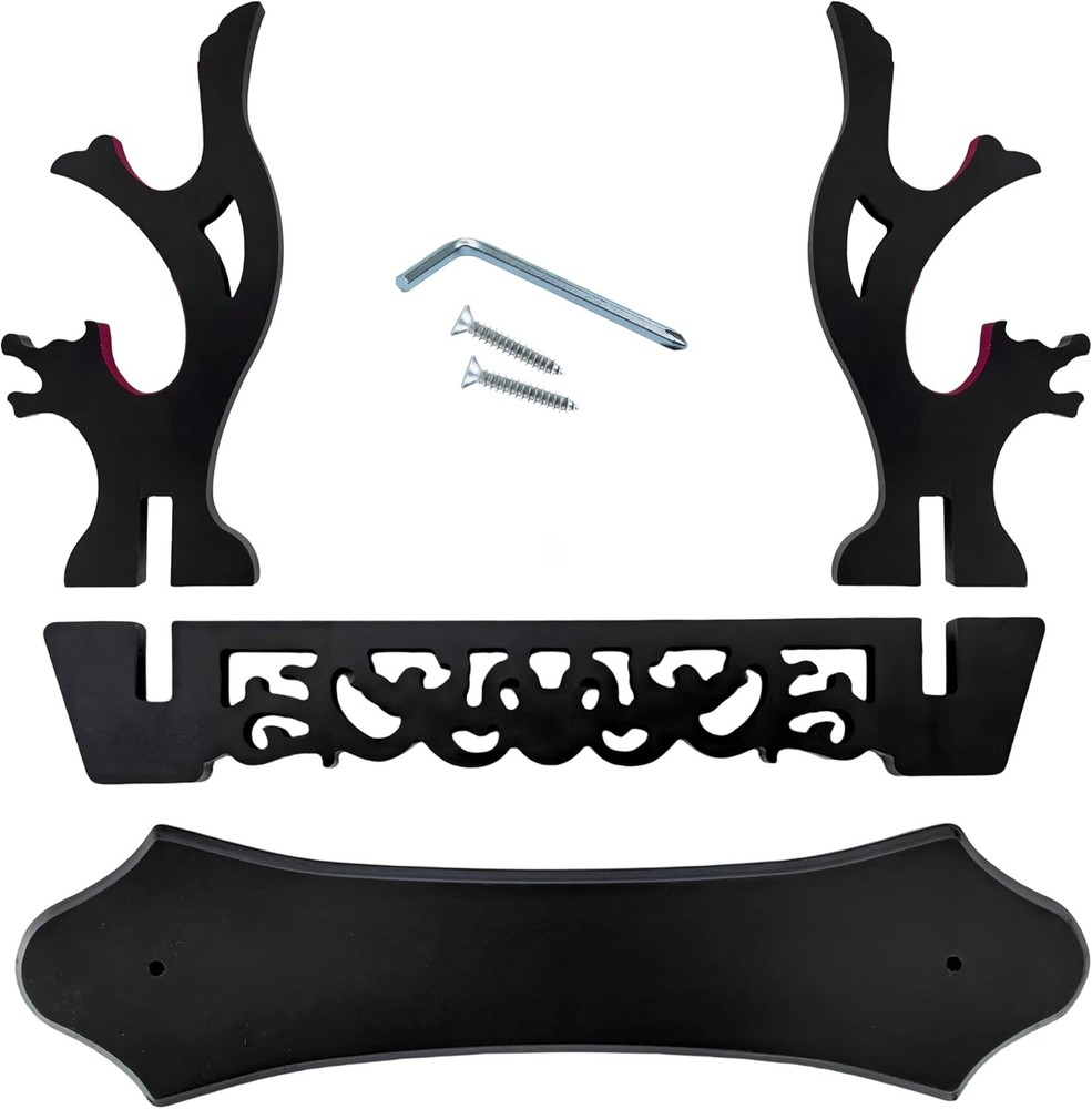 Sword Stand Hollow Pattern Rack, Katana Wands Display Black