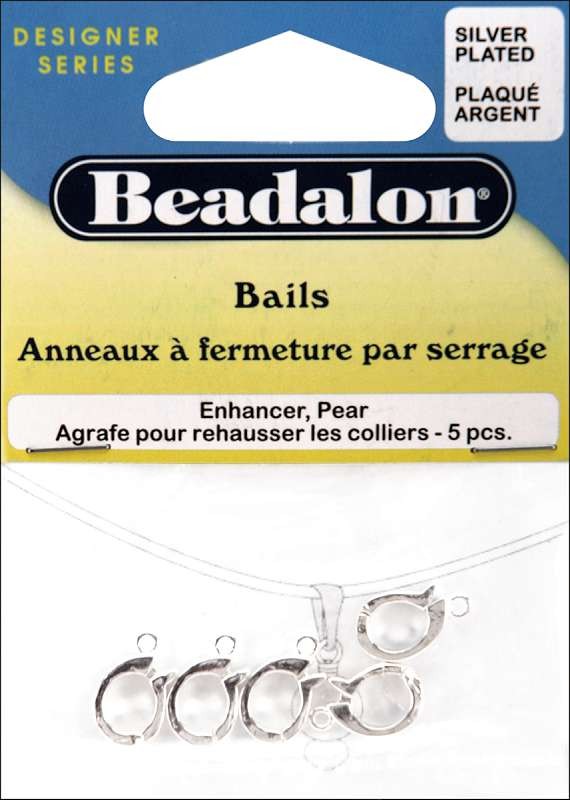 Enhancer Bails 5/Pkg Silver-Plated
