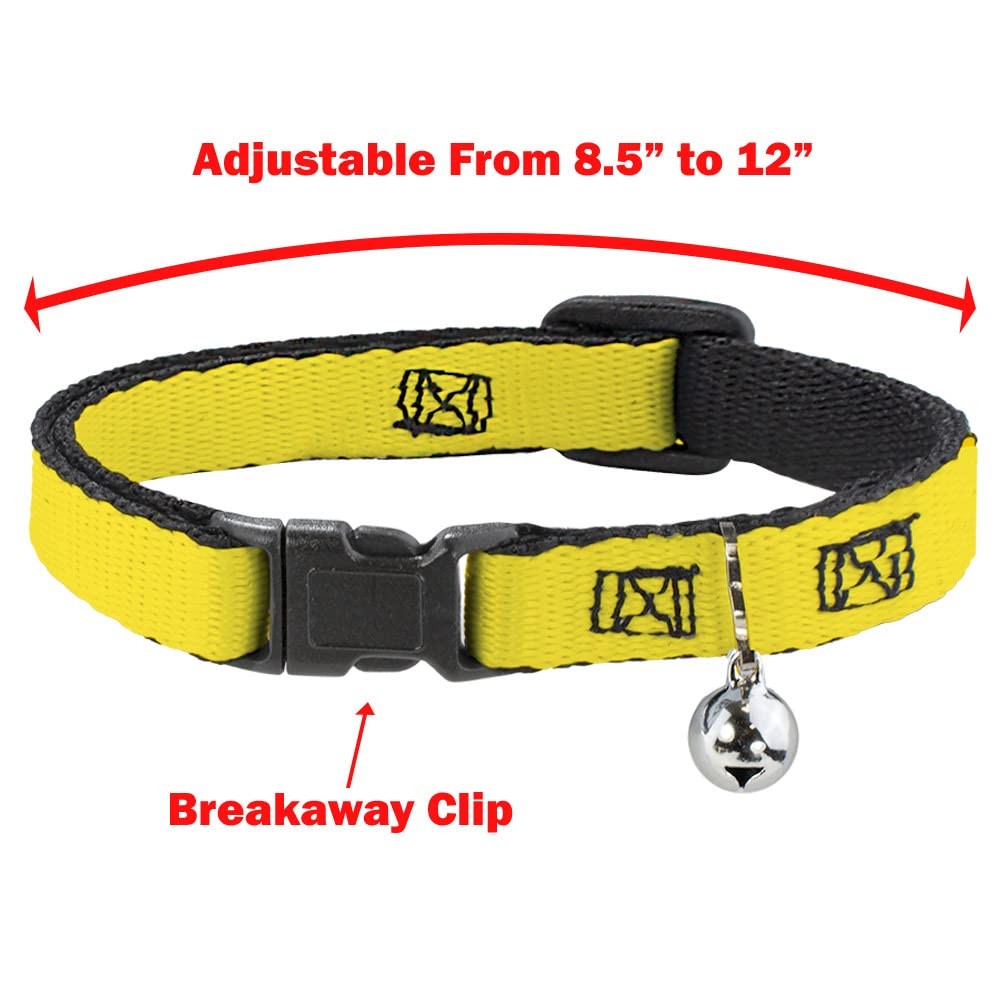 Multicolor Narrow Medium Cat Collar 8-12 Inch with Original Artwork