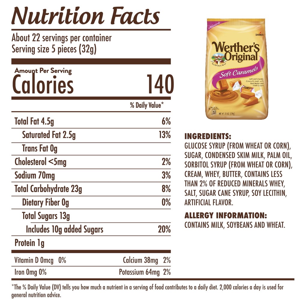 Werther's Original Soft Caramel Candy, 25 oz