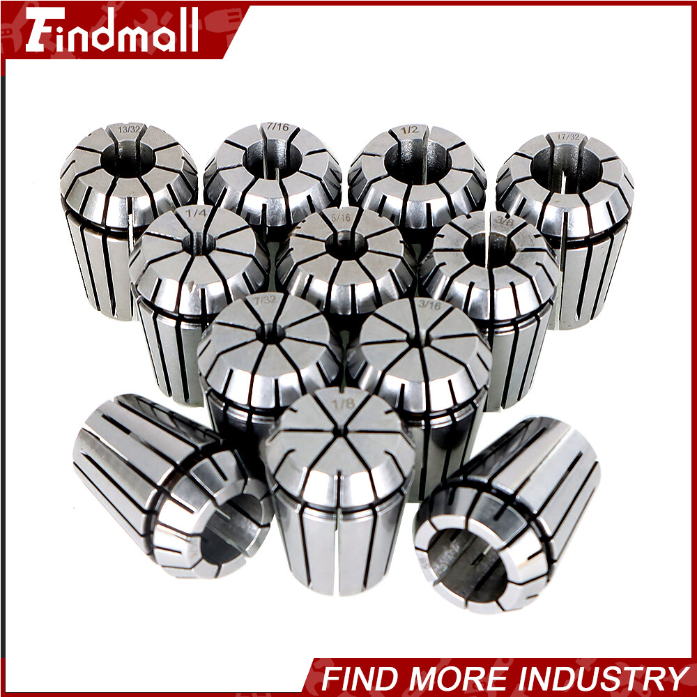 Findmall 12Pcs ER25 1/8"-5/8" Spring Collet Set for Engraving Milling Lathe Tool