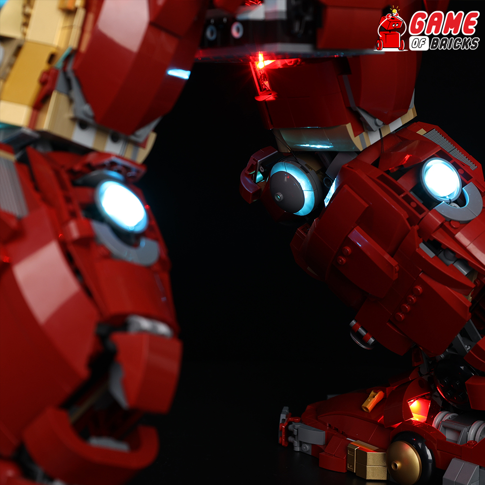 LED Light Kit for Hulkbuster - Compatible with LEGO® 76210 Set (Remote Version)
