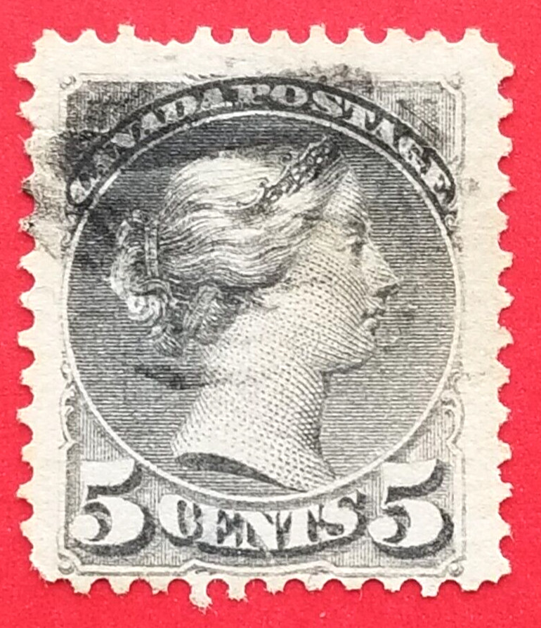 Canada Stamp #42 "Small Queen Issue - grey" Used