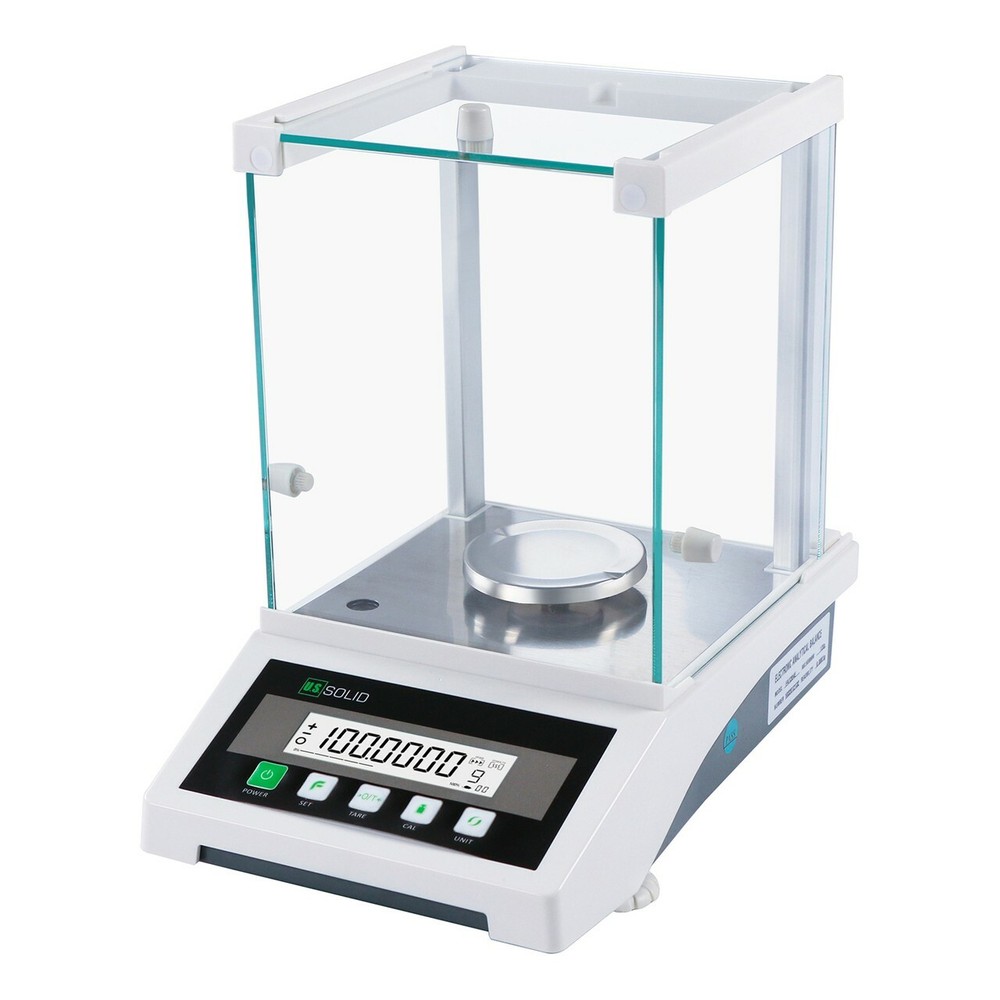 U.S. Solid Analytical Balance 220 x 0.0001 g 0.1mg Electronic Precision Scale