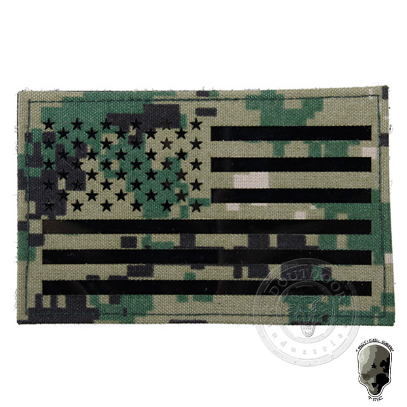 TMC Tactical Patch Camo Army Morale Patch Large US Flag Military Wargame