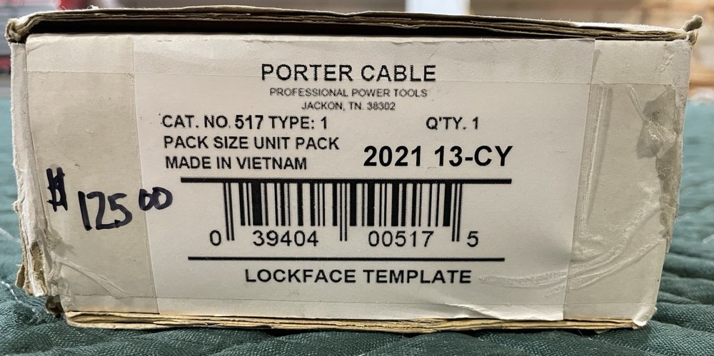 PORTER CABLE 517 LOCK FACE ROUTING TEMPLATE