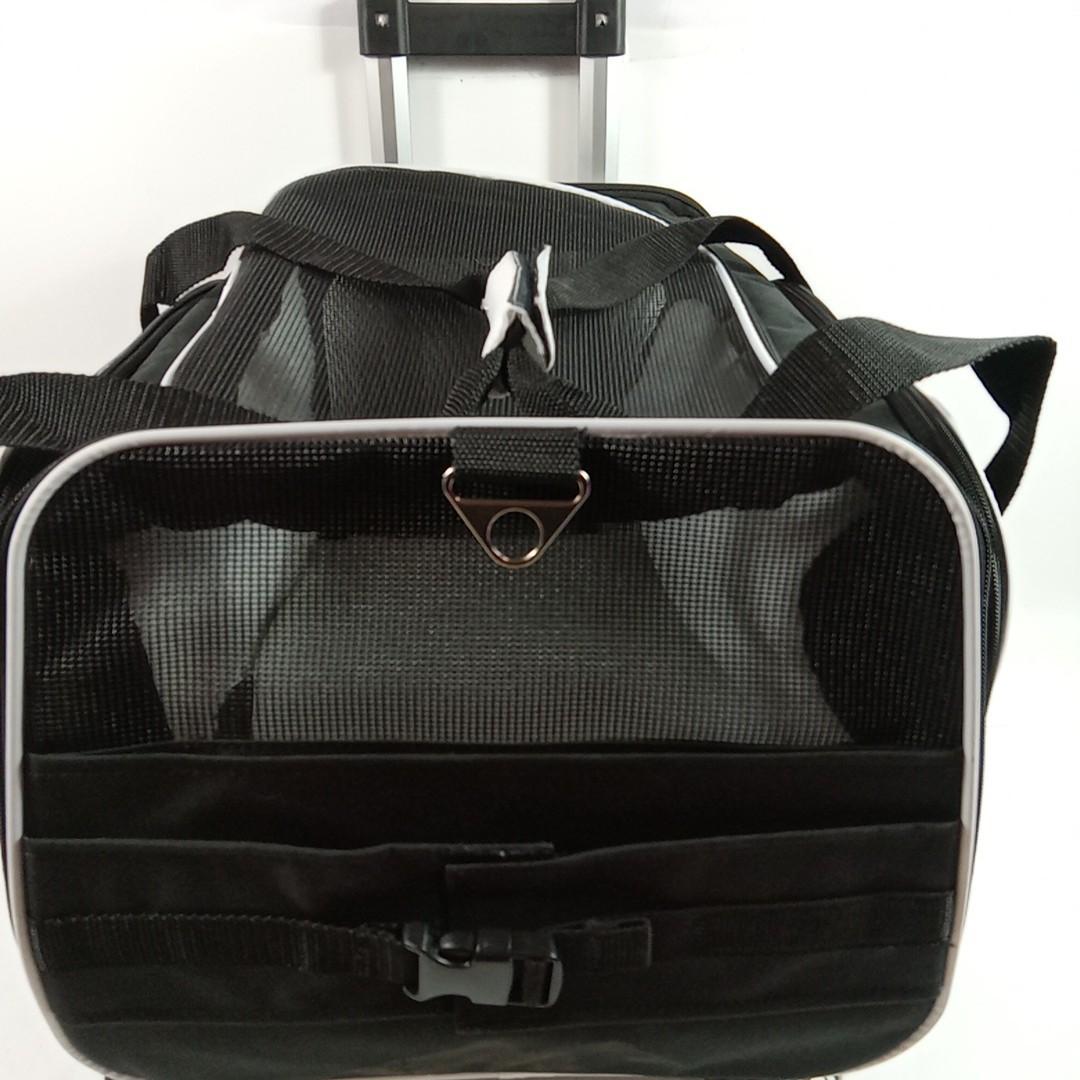 Airline Approved Expandable Premium Pet Carrier on Wheels- Two Sided BLACK...215