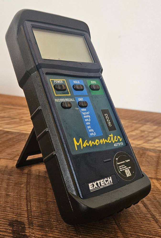Extech Instruments Digital Manometer Model 407910 with Hard Case & Accessories