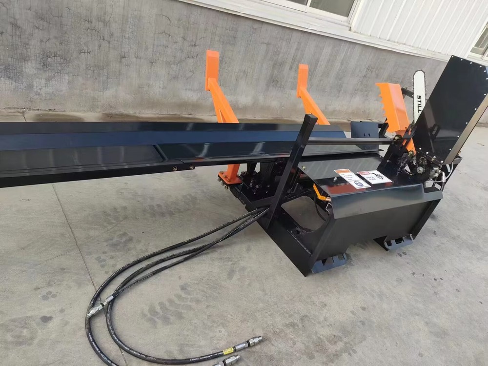 30T Hydraulic Skid Steer Firewood Processor 20ft Log Wood Splitter Processor