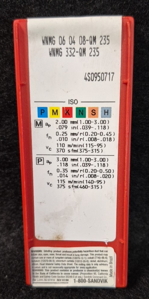 Sandvik WNMG 332-QM 235 (10 Inserts)