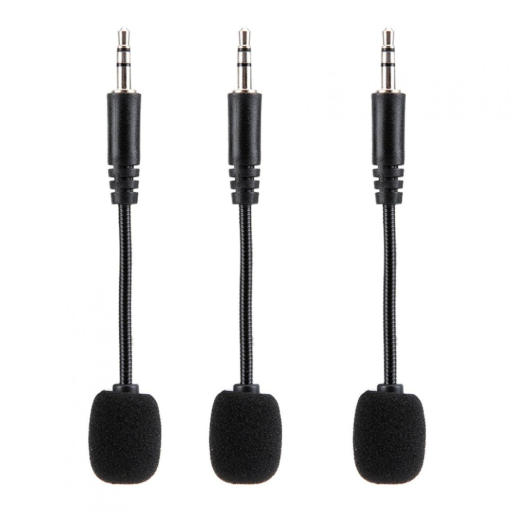 3PCS Mini Microphone, 3.5mm Jack Mini Gooseneck Microphone, Adjustable Flexib...