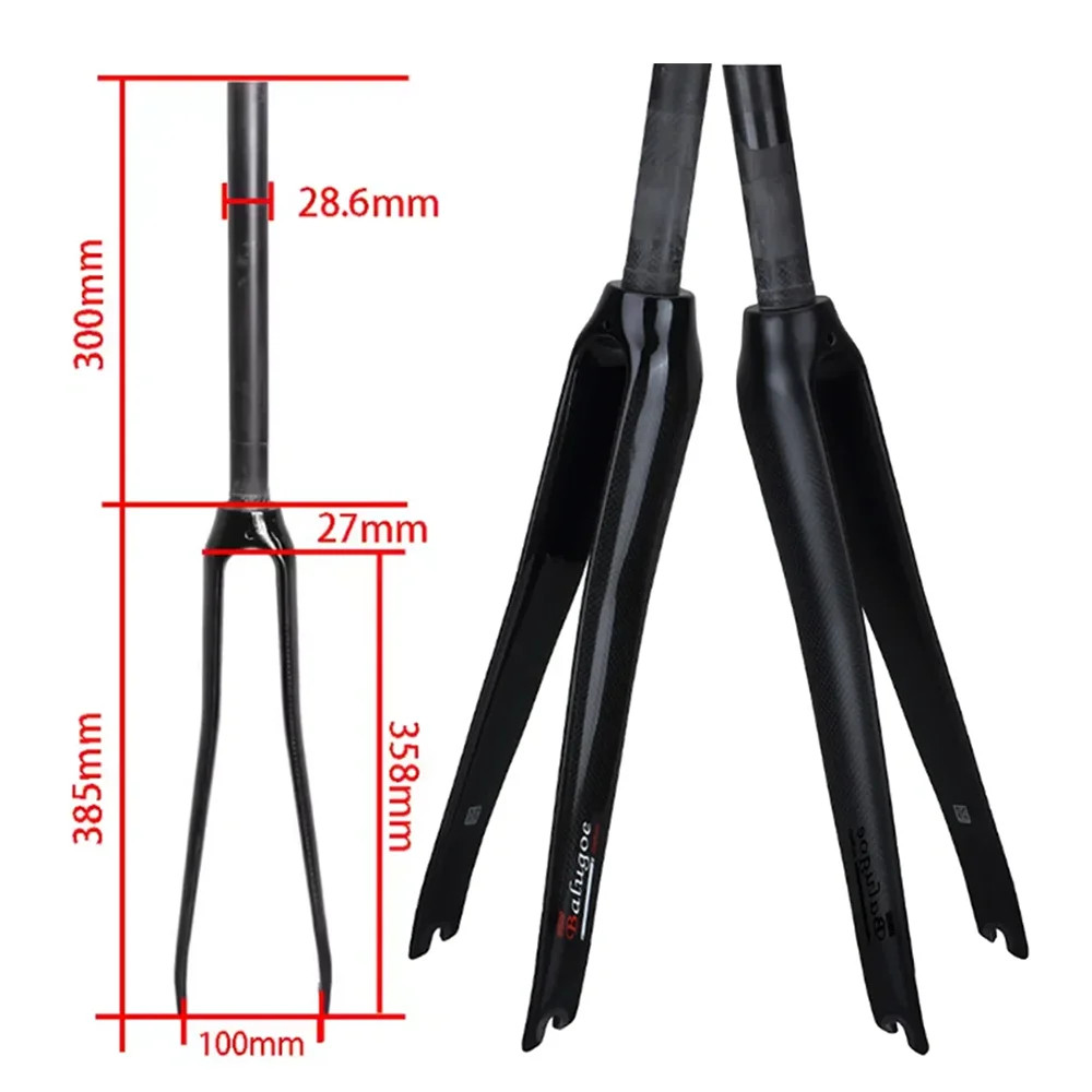 Dead Fly Road City Bicycle Carbon Front Fork Straight Pipe Front Fork Hard Fork