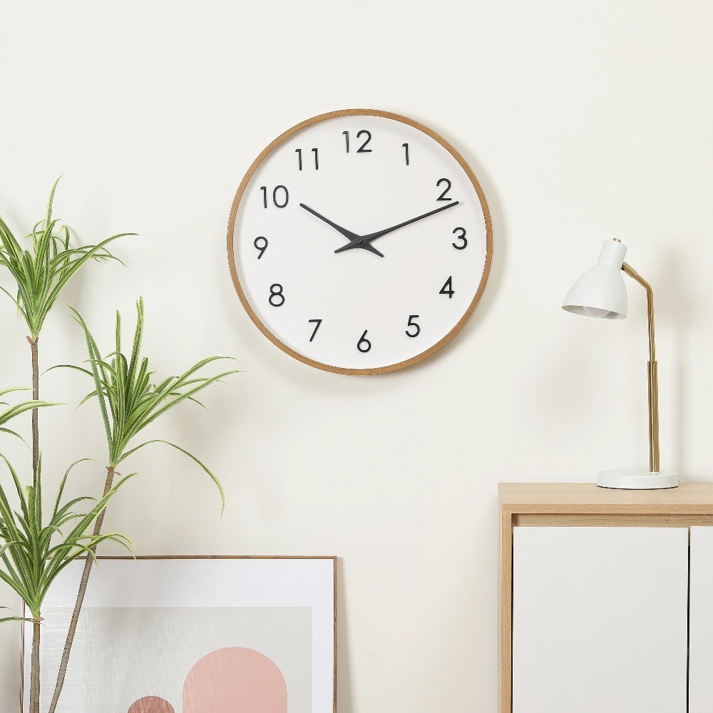 20" Quartz Modern Indoor Wall Clock, Easy Installation