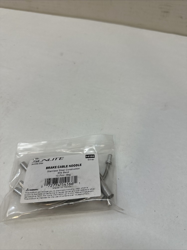 Sunlite V-Brake Cable Noodle 90Â° Silver 10PCS