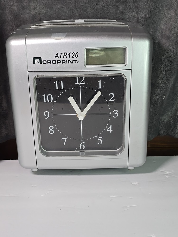 Acroprint ATR120 Electronic Time Recorder Time Clock Programable Not Tested