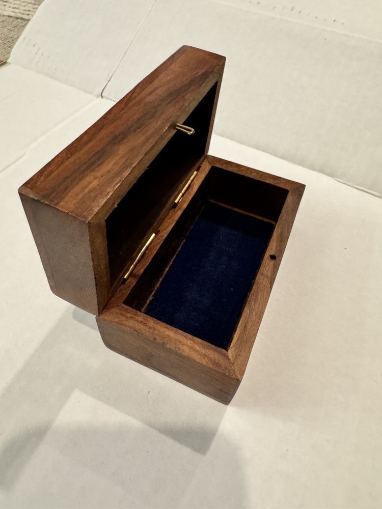 Wood Nautical Anchor Rectangular Box, Brown, Decorative