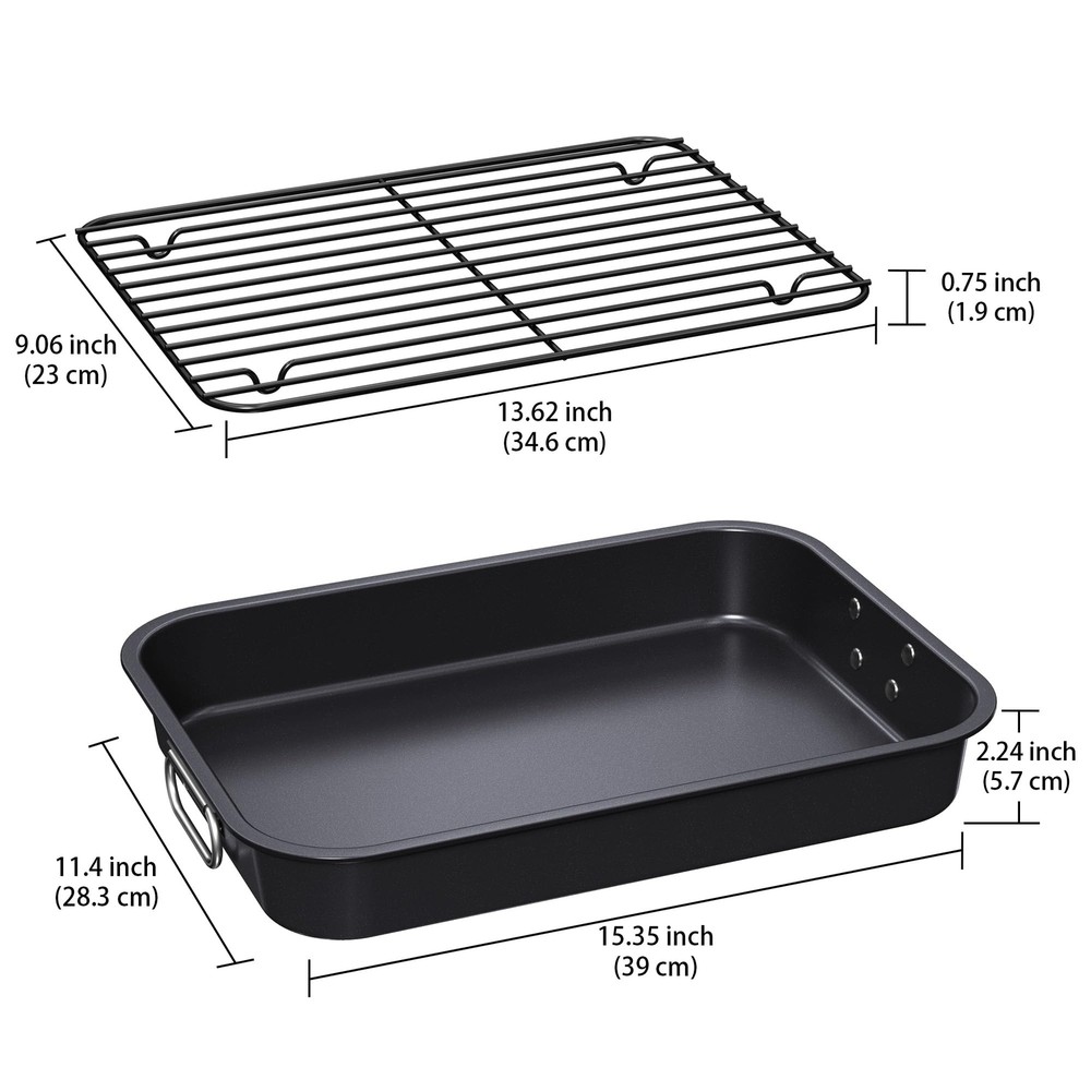 CHEFMADE Roasting Pan,Turkey Roaster Lasagna Pan with Rack