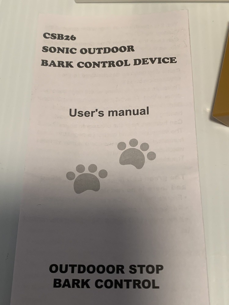 Sonic Outdoor Dog Bark Control Device: