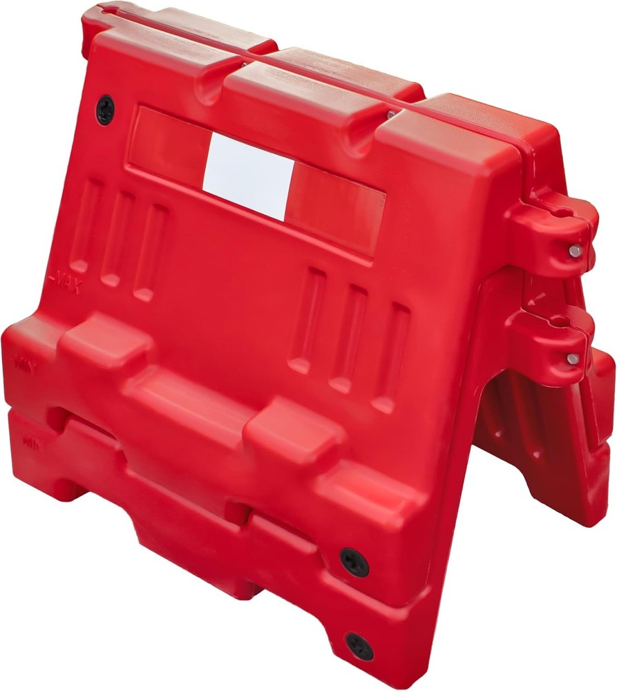 Electriduct Stackable Water Filled Plastic Traffic Safety Barriers - Red