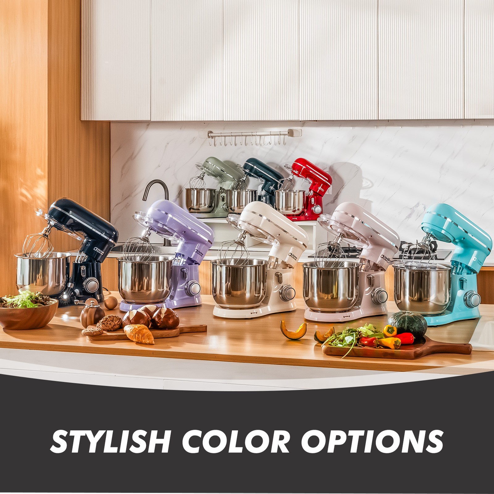 Kitchen in the Box Stand Mixer 3.5 QT Small Electric for 1-2 Person 10-Speed