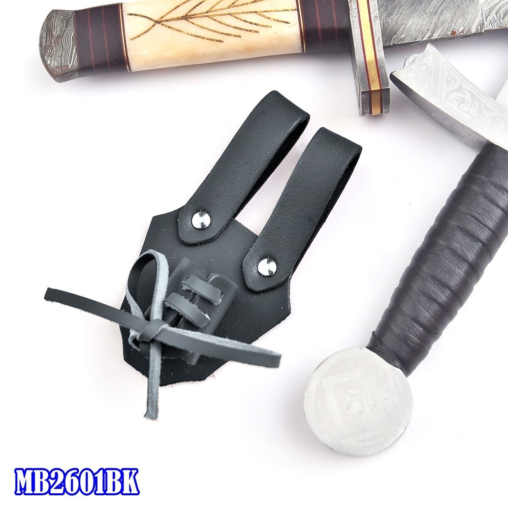 Genuine Leather Dagger Holster Medieval Adjustable Sword Frog Multiple Tool Hold